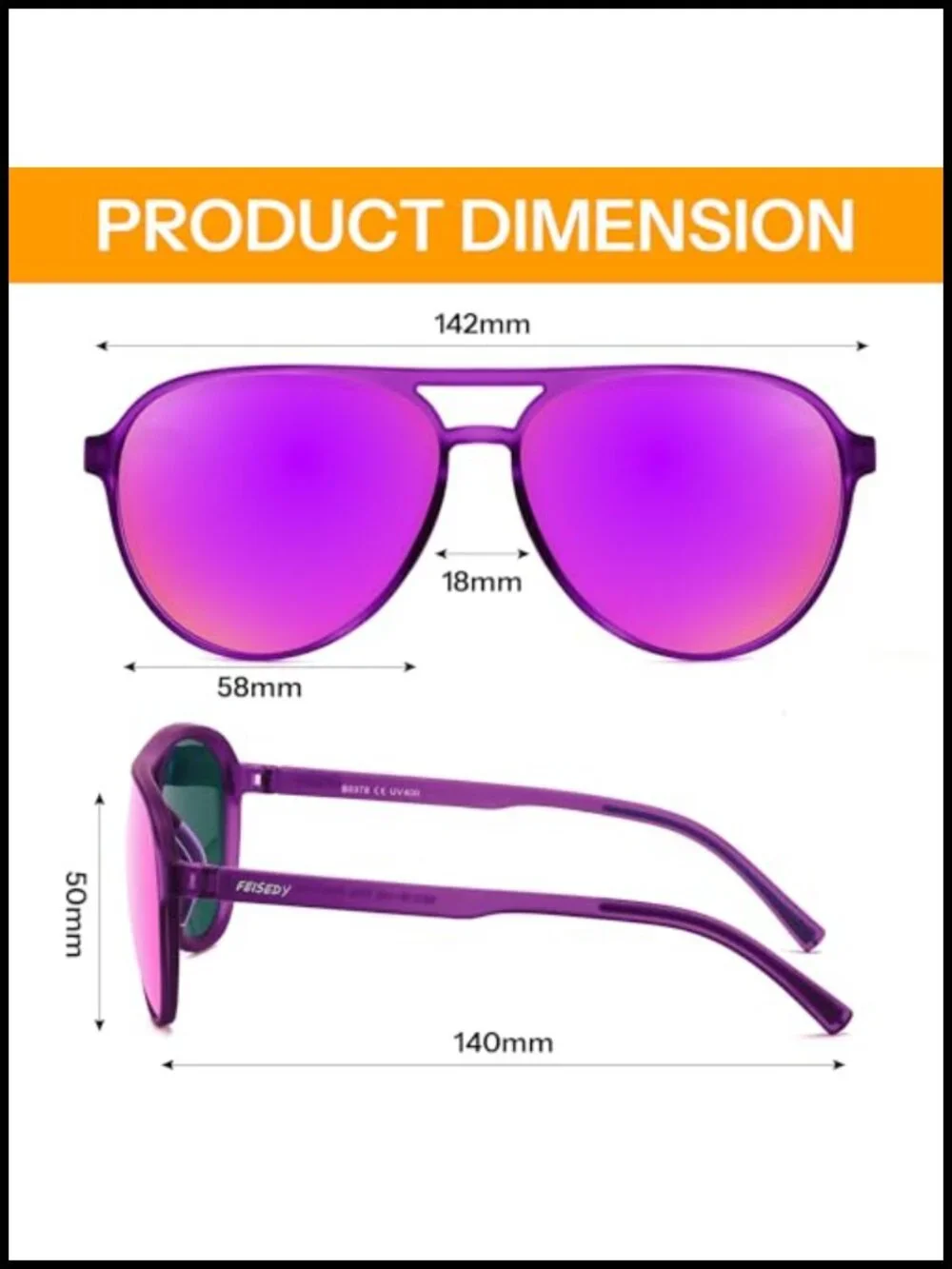 Polarized Aviator Sunglasses TR90 Frame HD UV400 Protection Sports Driving